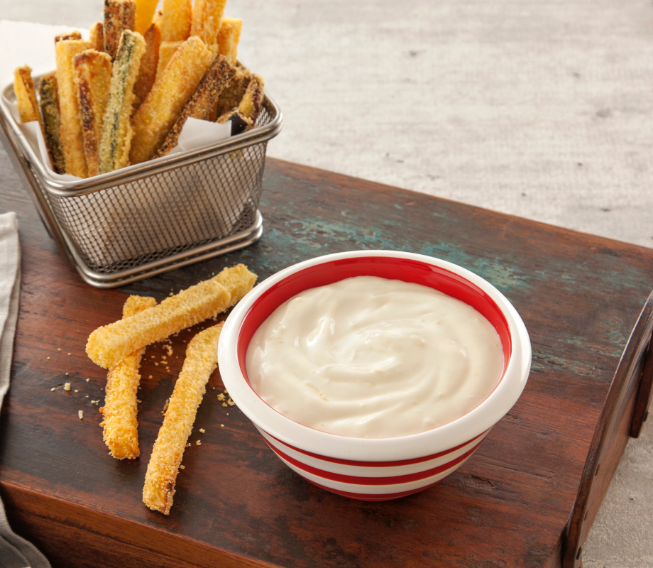 Legumes com Provolone ralado e creme de ricota