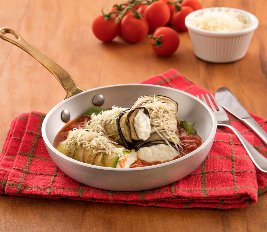 Canelone de legumes com Cottage