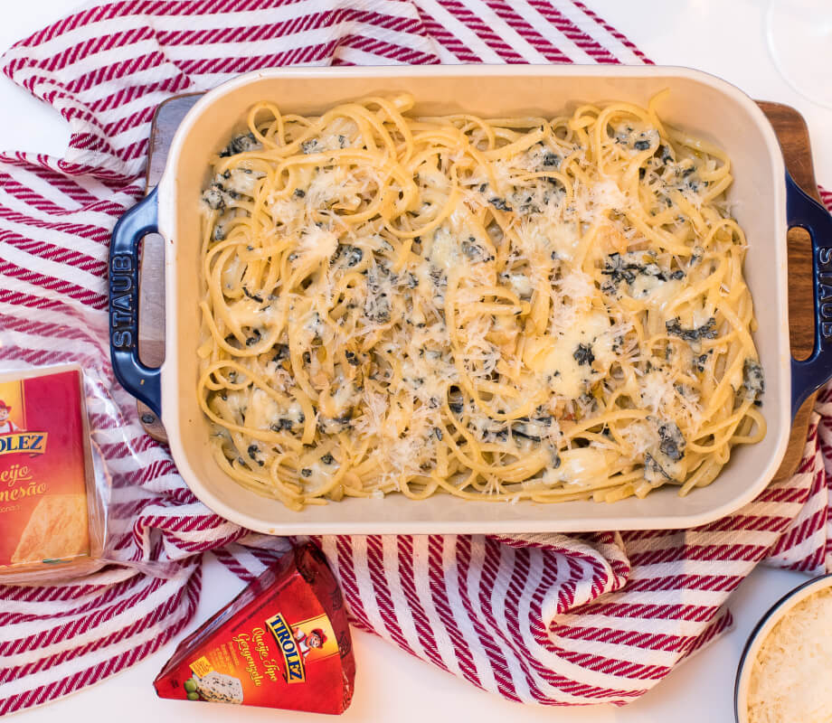 Talharim com Queijo Azul e azeitonas – Receita de @ChatadeGalocha